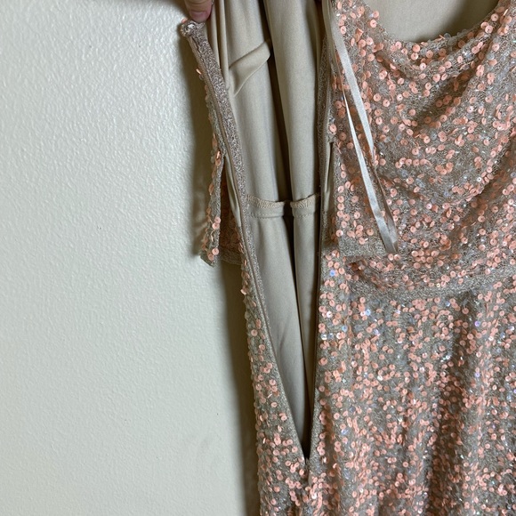 Adrianna Papell Beaded Lace Popover Gown sz 6 - Picture 9 of 9